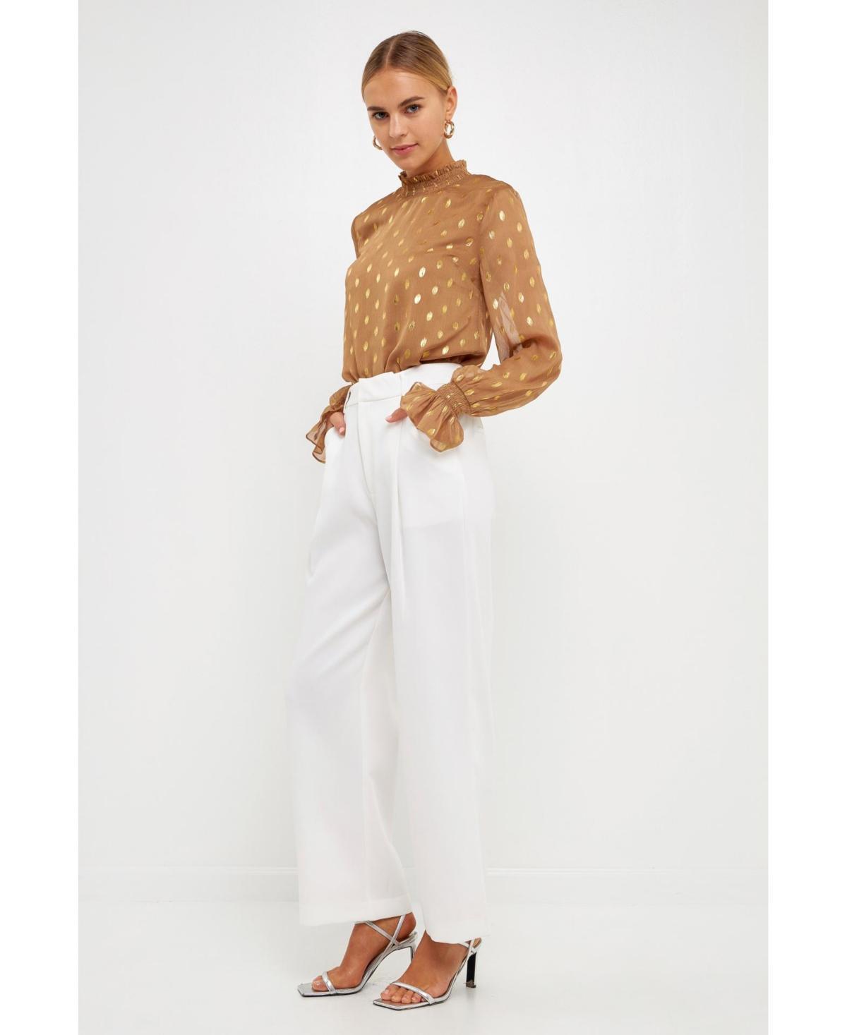 Women's Polka Dot Chiffon Blouse