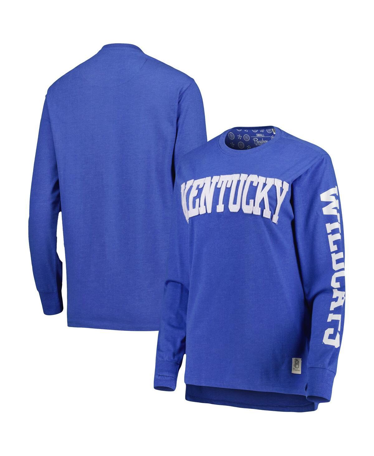 Women's Royal Kentucky Wildcats Two-Hit Canyon Long Sleeve T-shirt