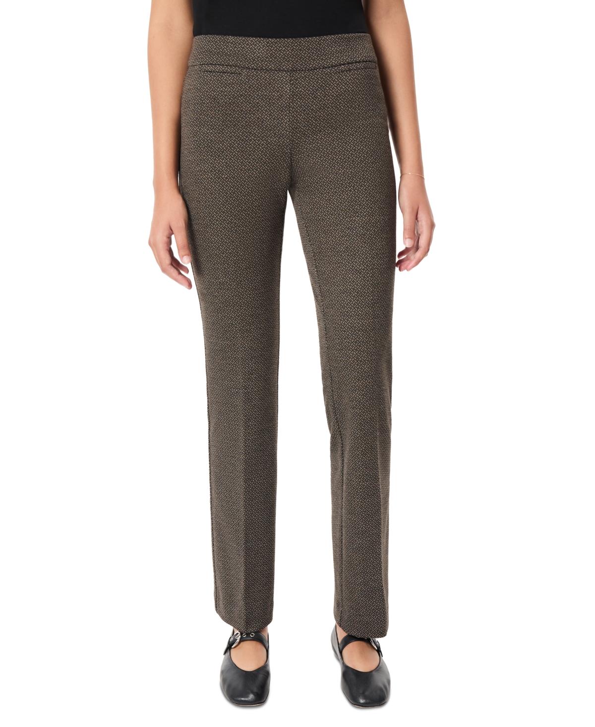 Petite Jacquard Pull-On Bootcut Pants