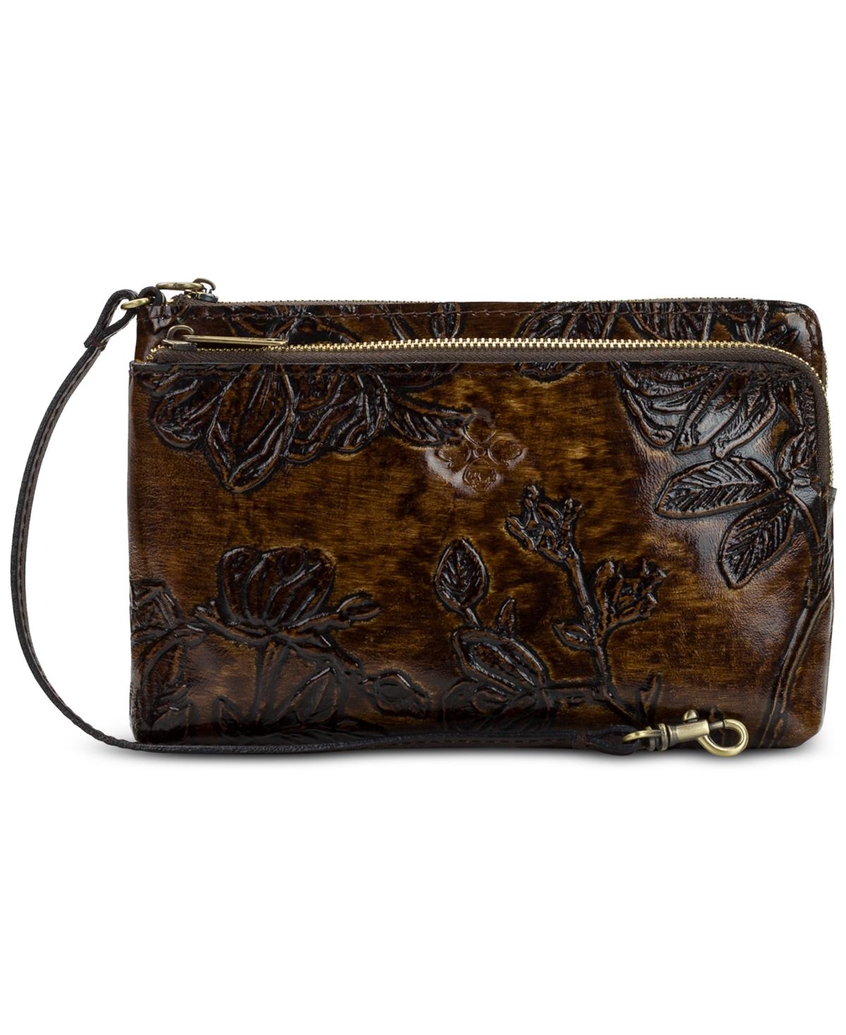 Varone Bark Leaves Leather Wristlet, Created for Macy's  