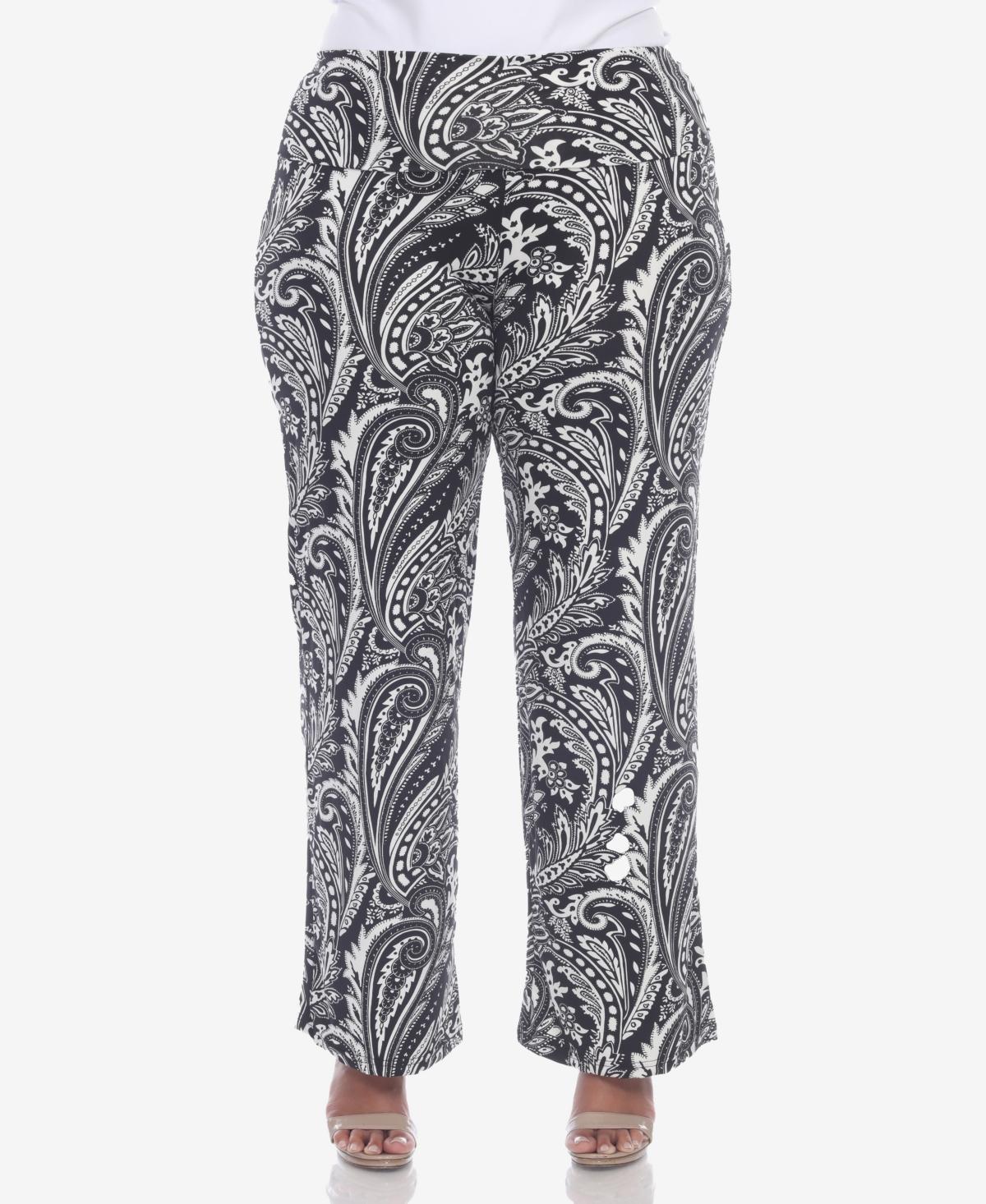 Plus Size Printed Wide Leg Palazzo Pants