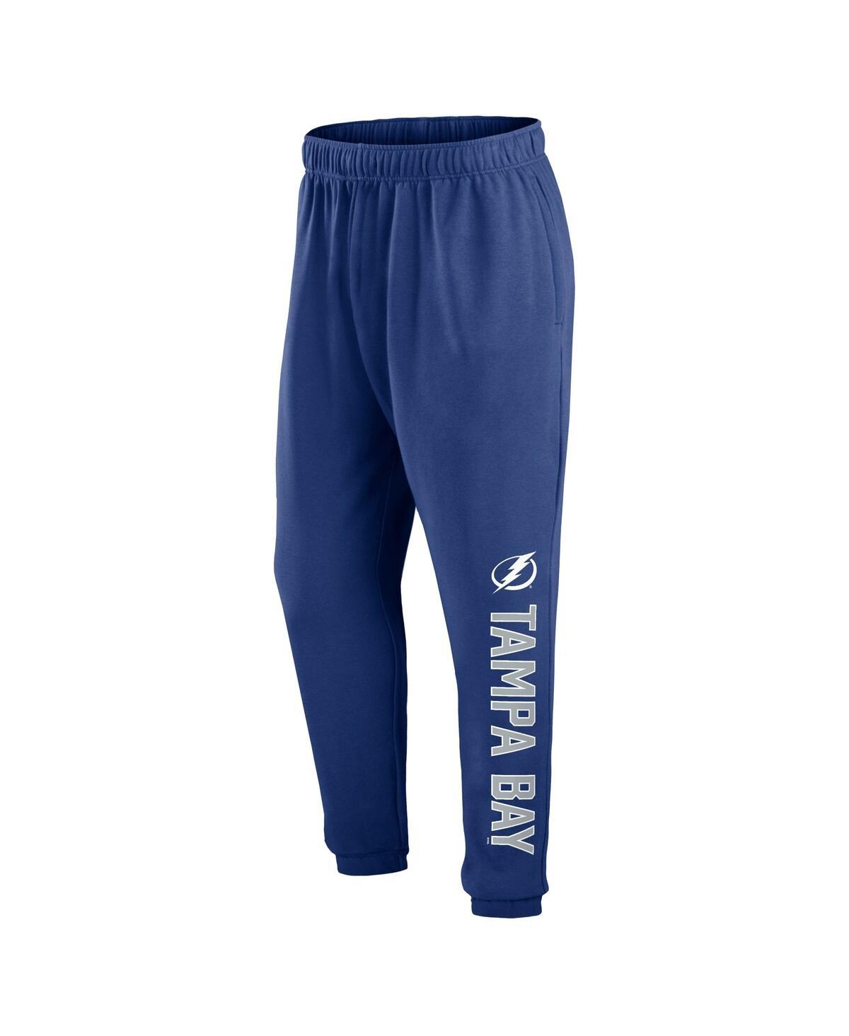 Men's Blue Tampa Bay Lightning Chop Block Fleece Sweatpants