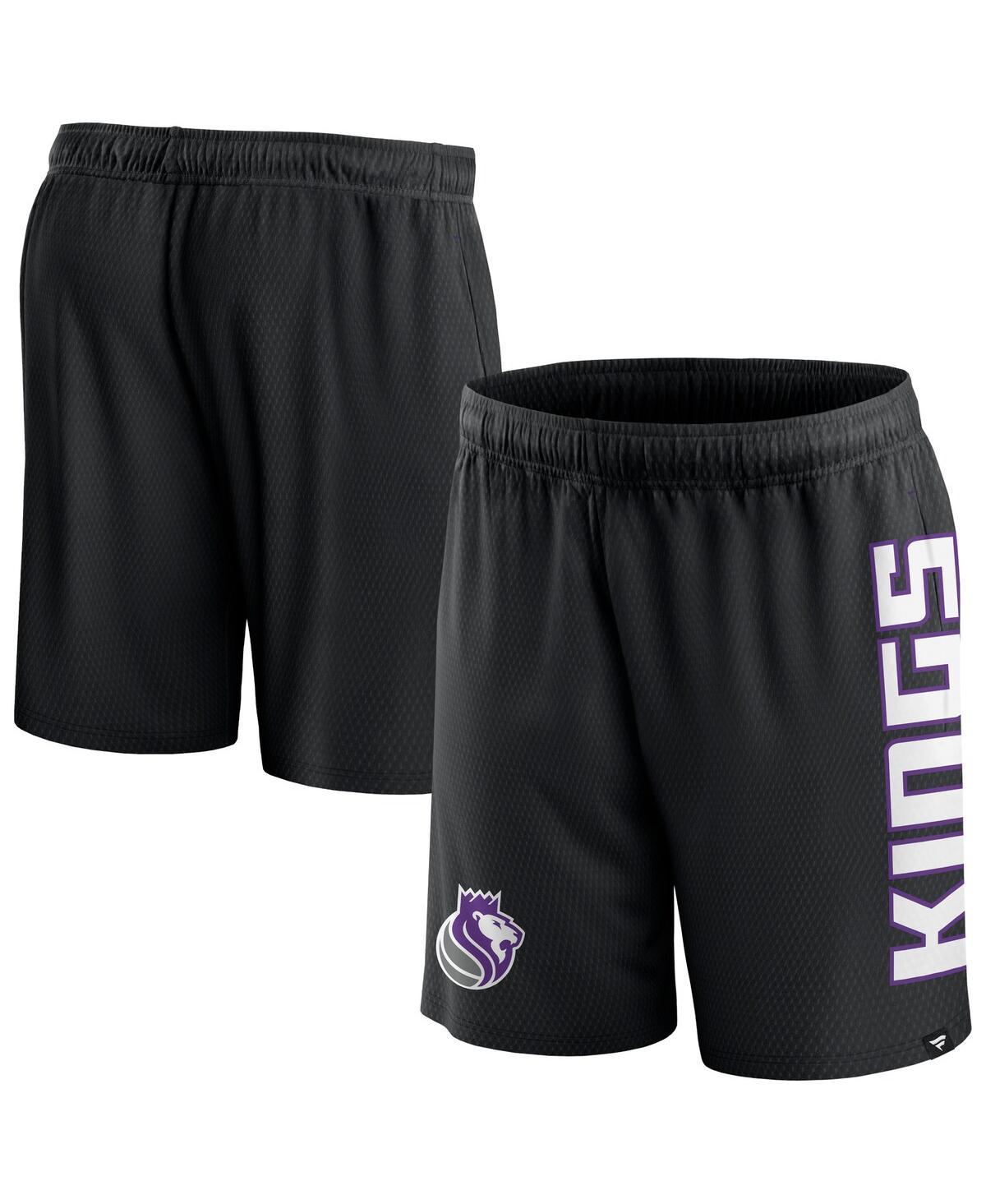 Men's Black Sacramento Kings Post Up Mesh Shorts