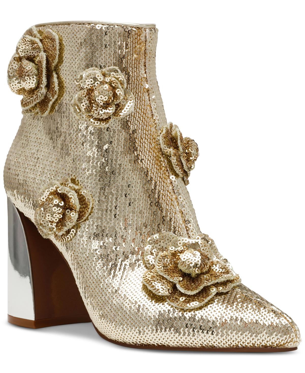 Women's Finlee Rosette Flare-Heel Dress Booties