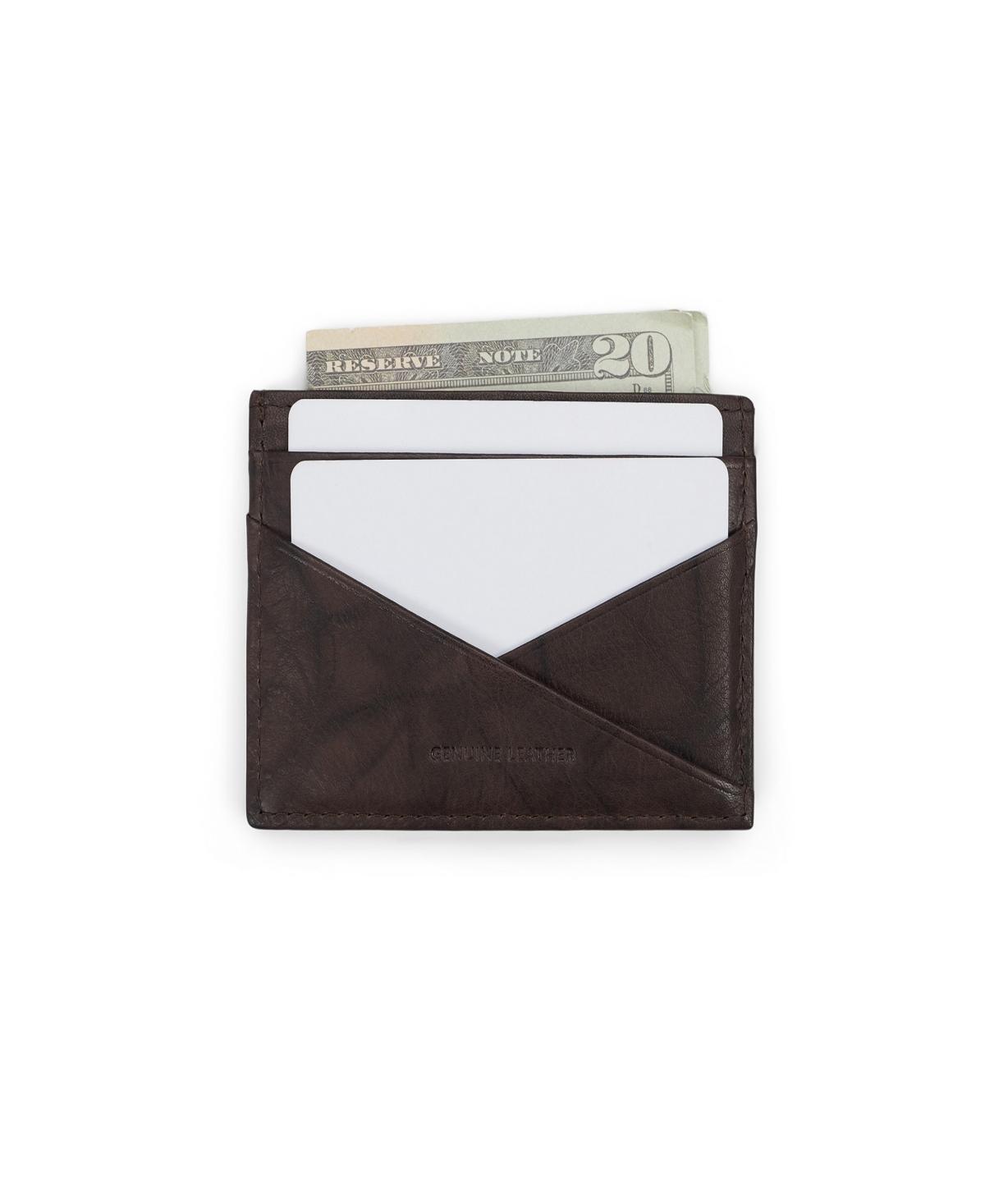 Men's RFID Leather Slimfold Wallet with Removable Magnetic Card Case