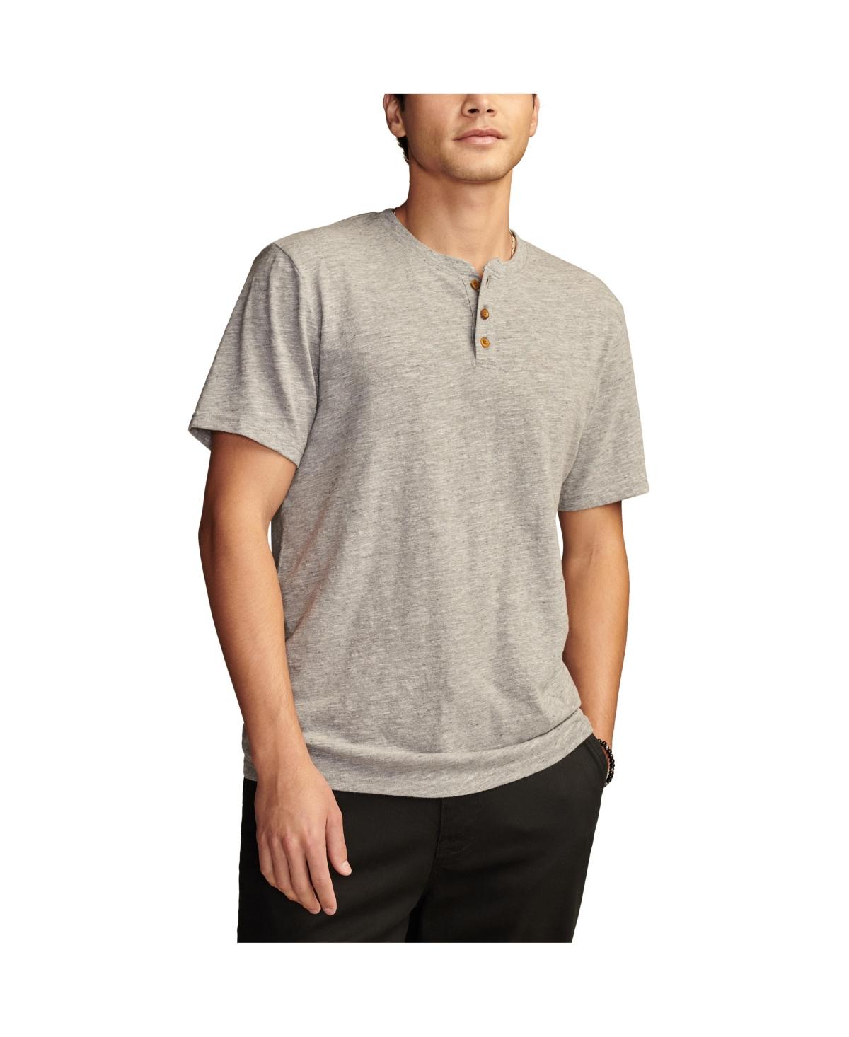 Men's Linen Short Sleeve Henley T-shirts