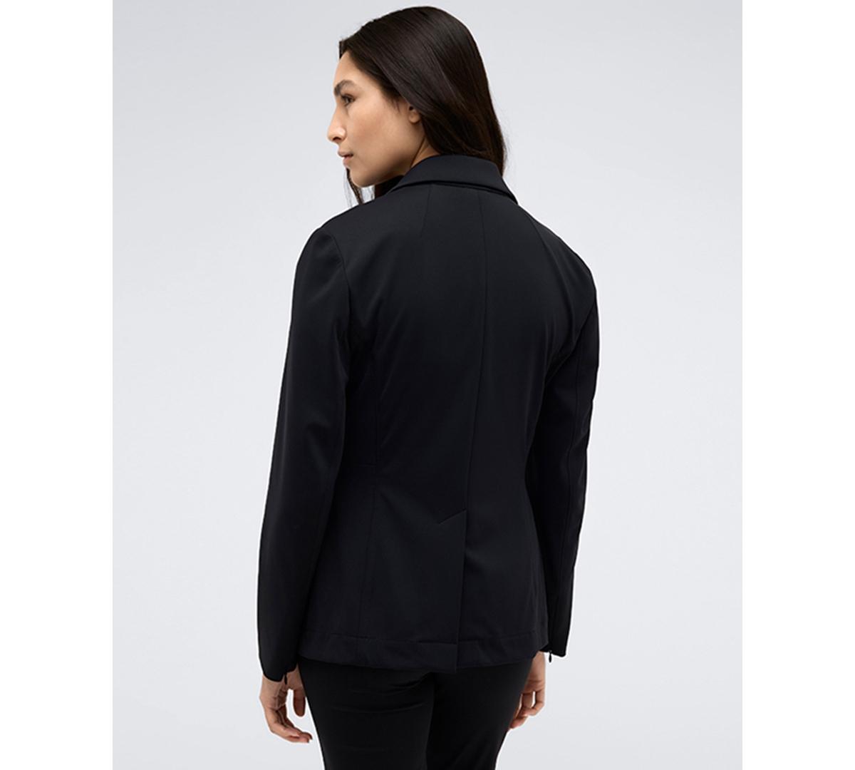 Women's Athletic-Stretch One-Button Notch-Collar Blazer