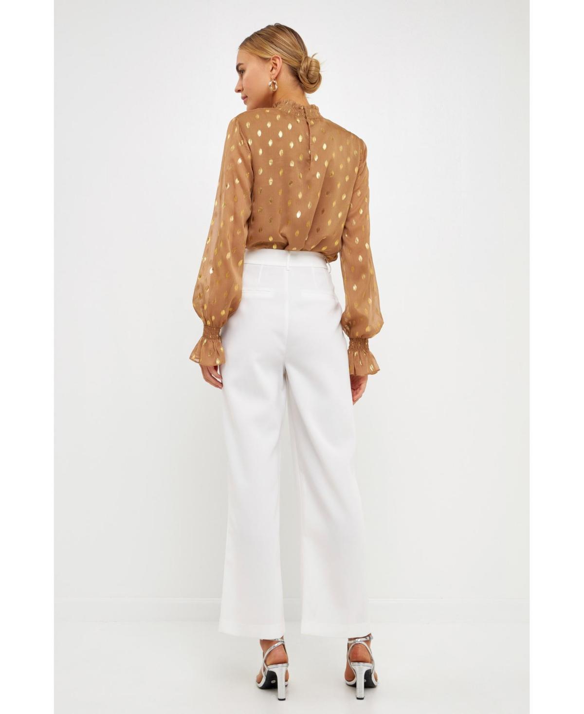 Women's Polka Dot Chiffon Blouse