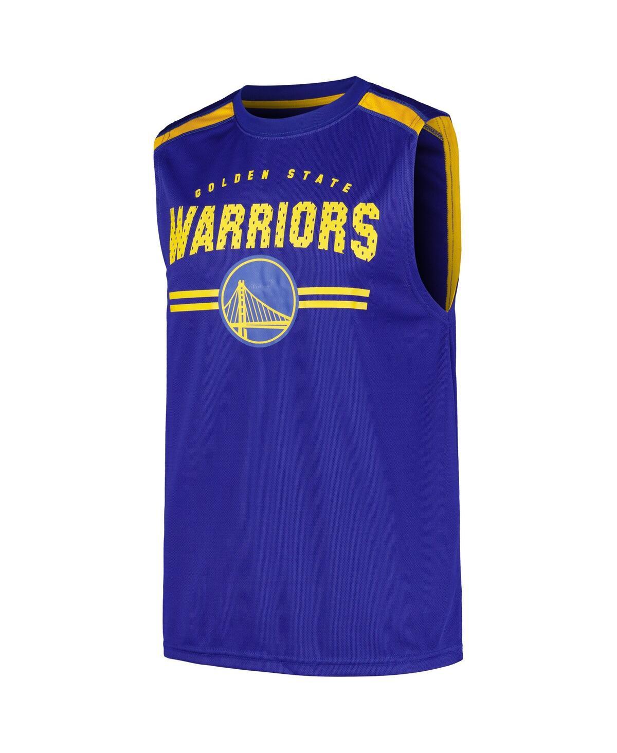 Men's Royal Golden State Warriors Birdseye Muscle Tank Top