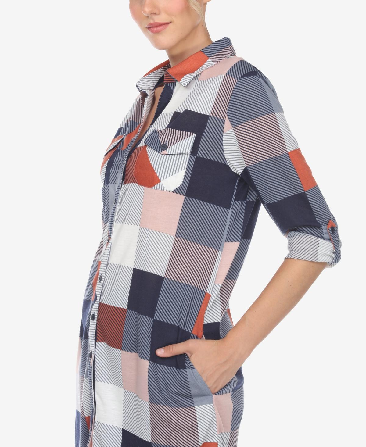 Women's Plaid Tunic Shirt