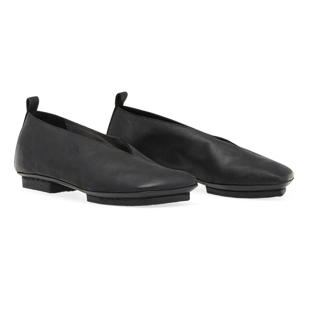 Flat Black Shoes 1cm Heel