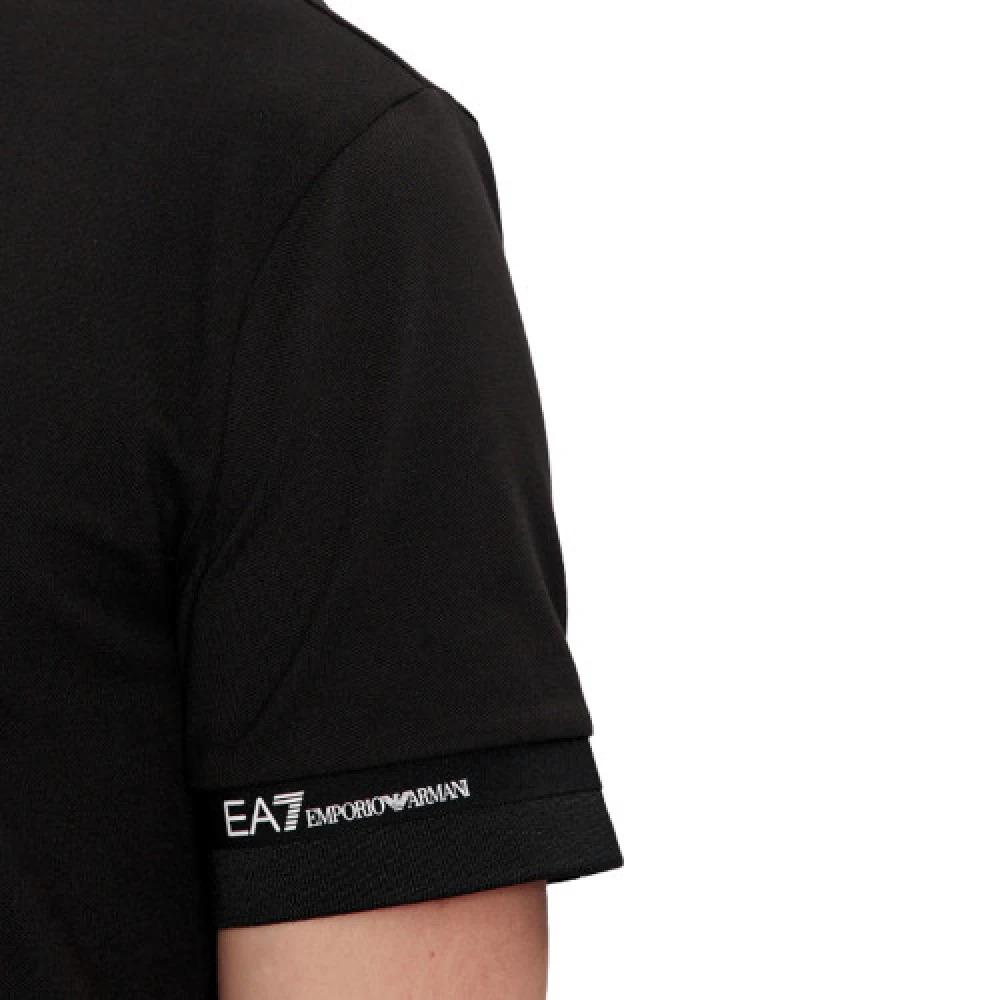 Black EA7 Emporio Armani Polo Shirt