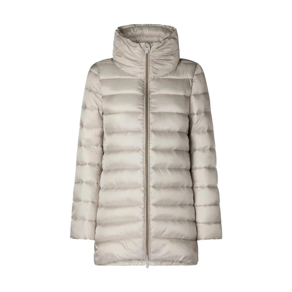 Beige Winter Jacket Women Slim Fit