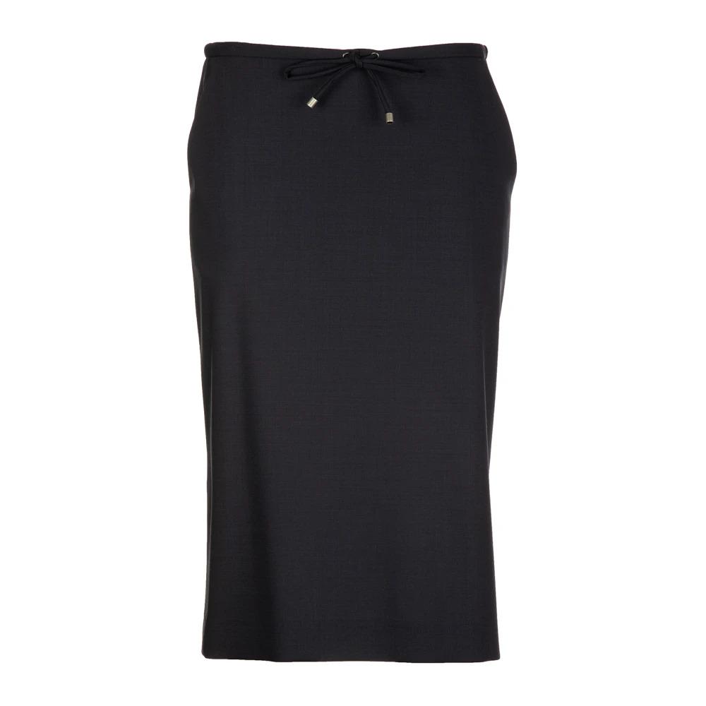 Classic Black Midi Pencil Skirt