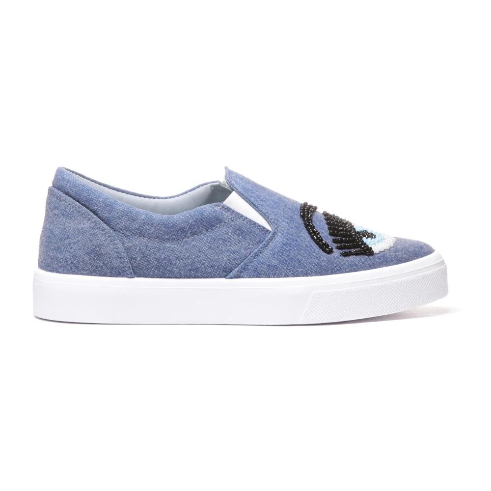 Denim Slip-On Sneakers