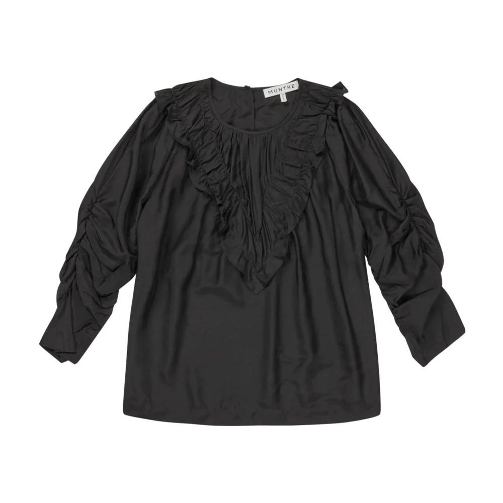 Elegant Silk Blouse with V-Neck Detail