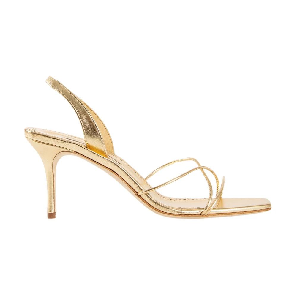 Goldnappa Leather Stiletto Heel Sandal