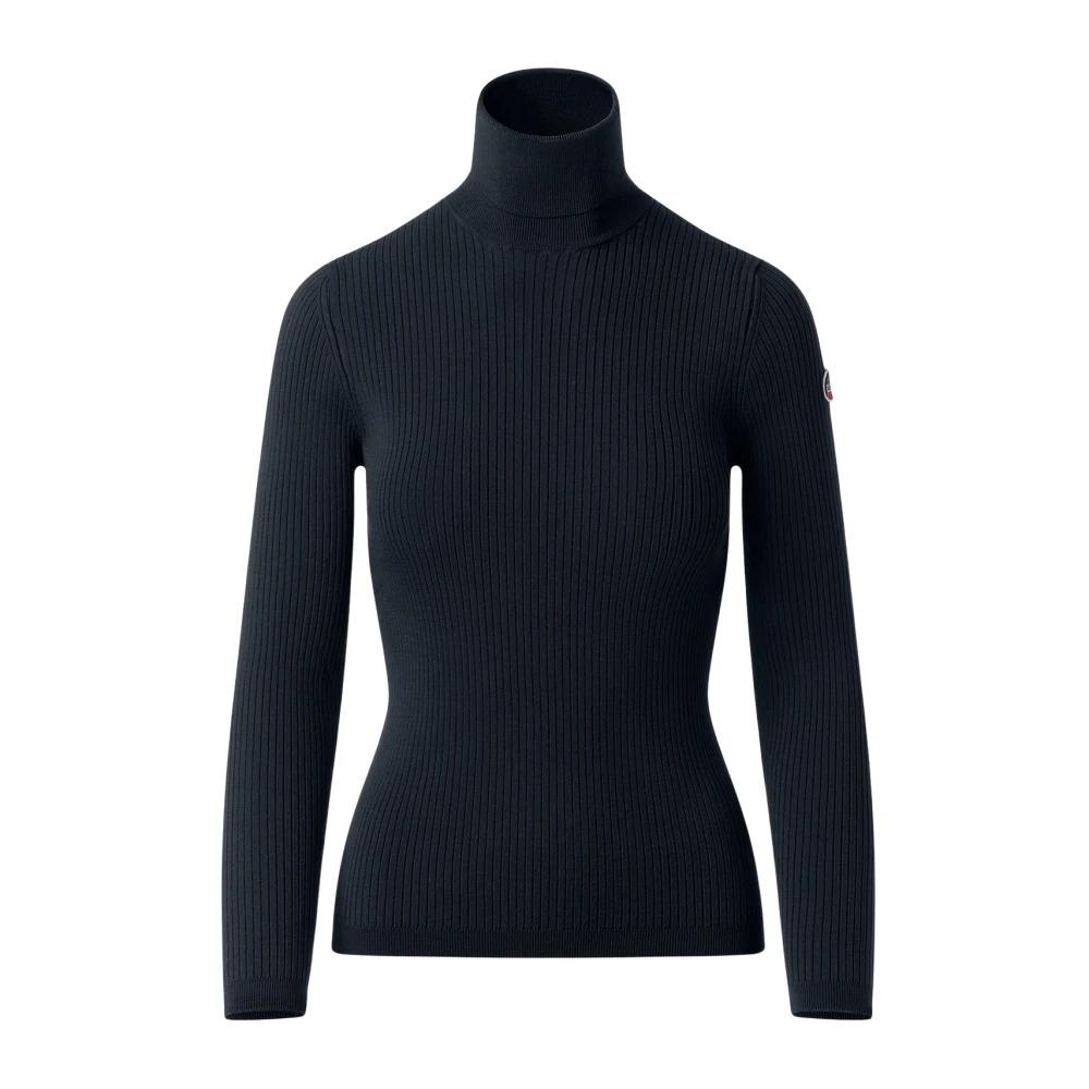 Blue Ribbed Viscose Sweater