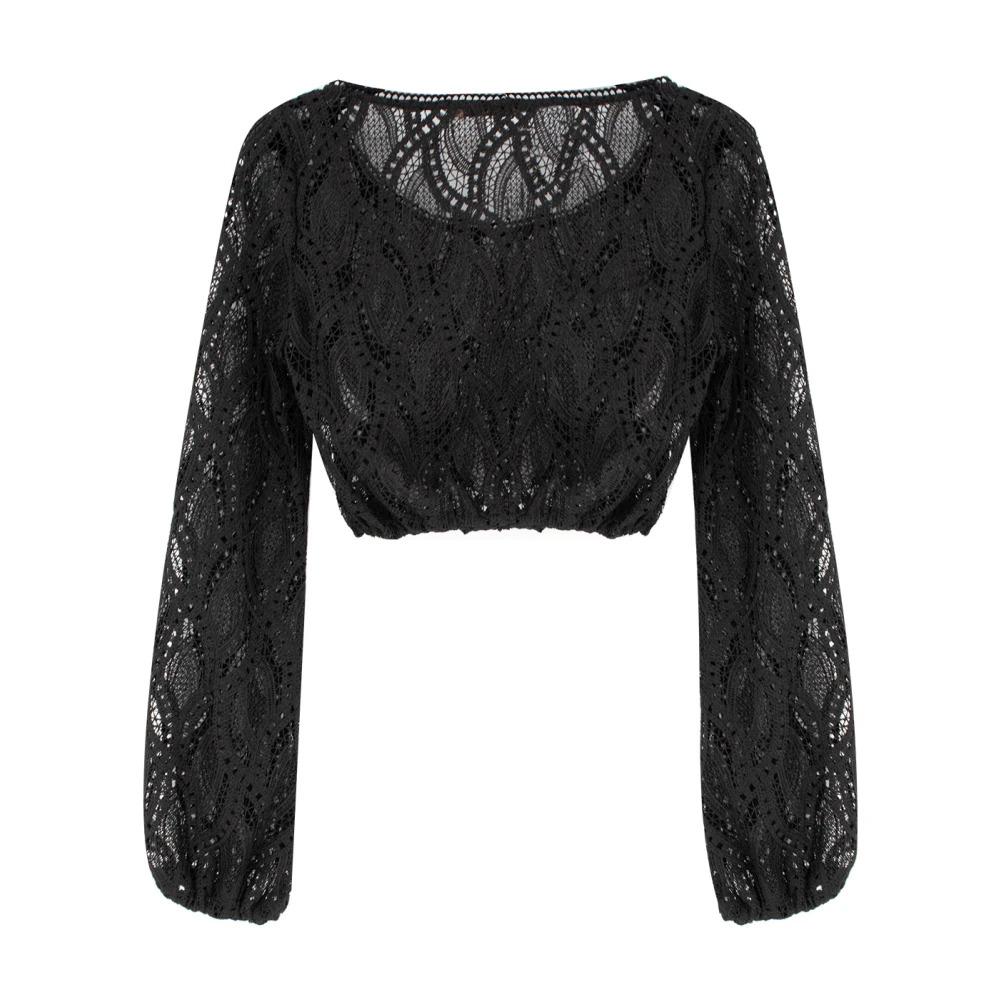 Lace Crew Neck Top