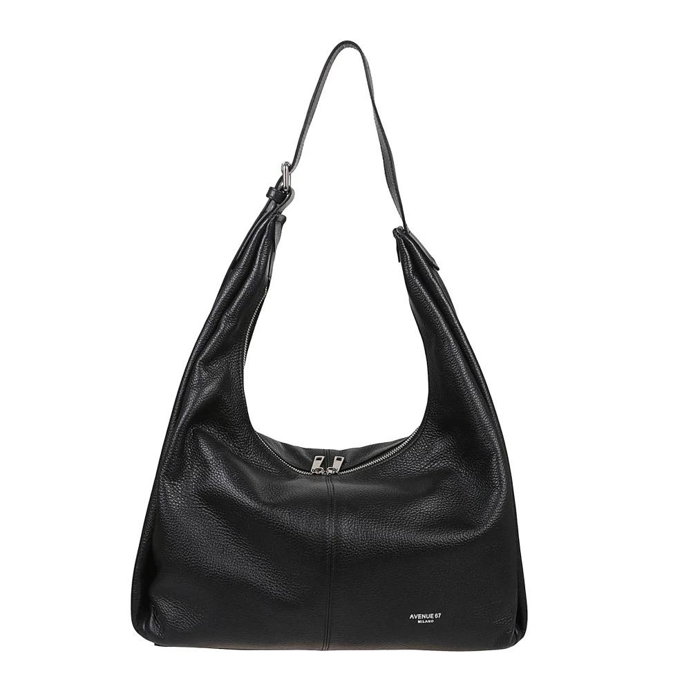 Black Leather Bag Made in Italy