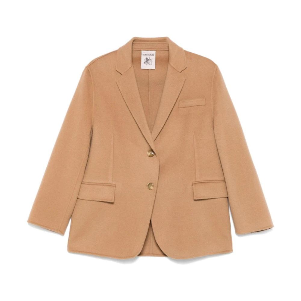 Camel Brown Wool Blazer