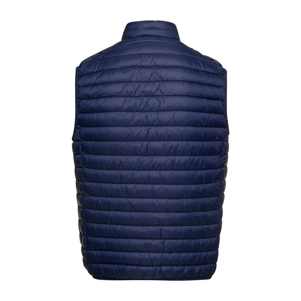 Blue Sleeveless Puffer Coat