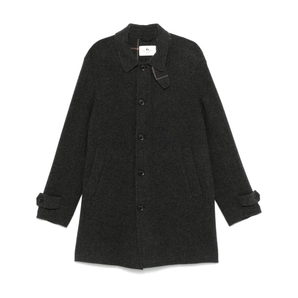 Grey Wool-Cashmere Blend Coat