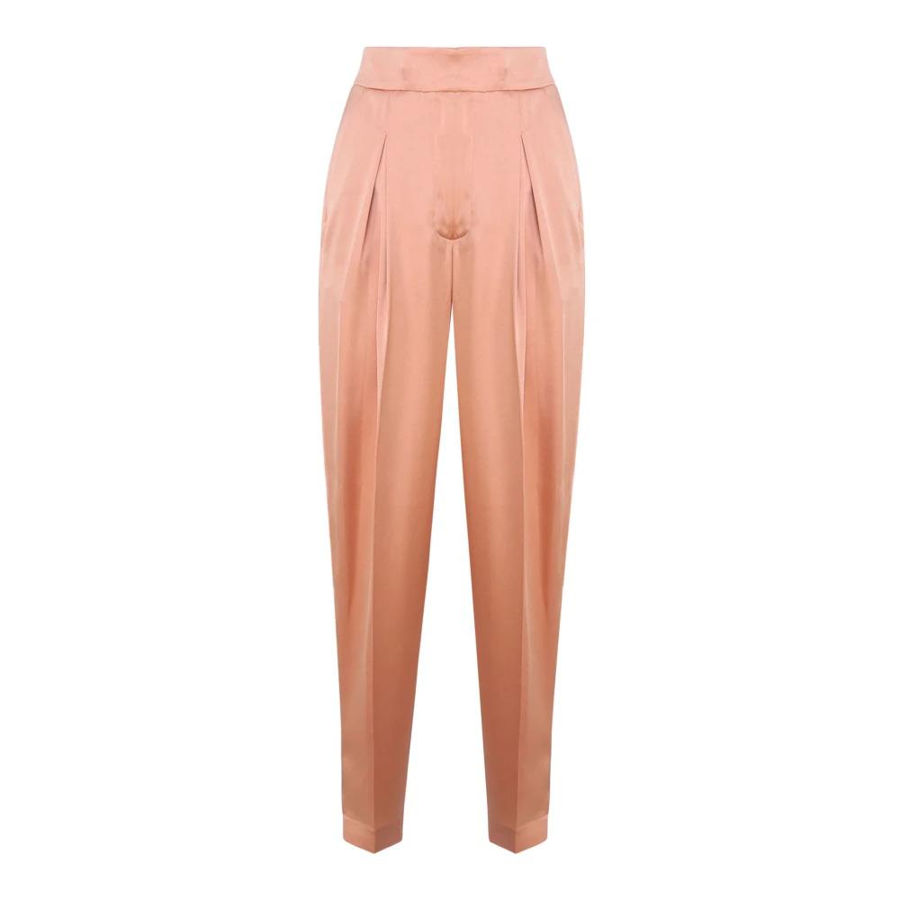 Fluid High Waist Trousers Nude