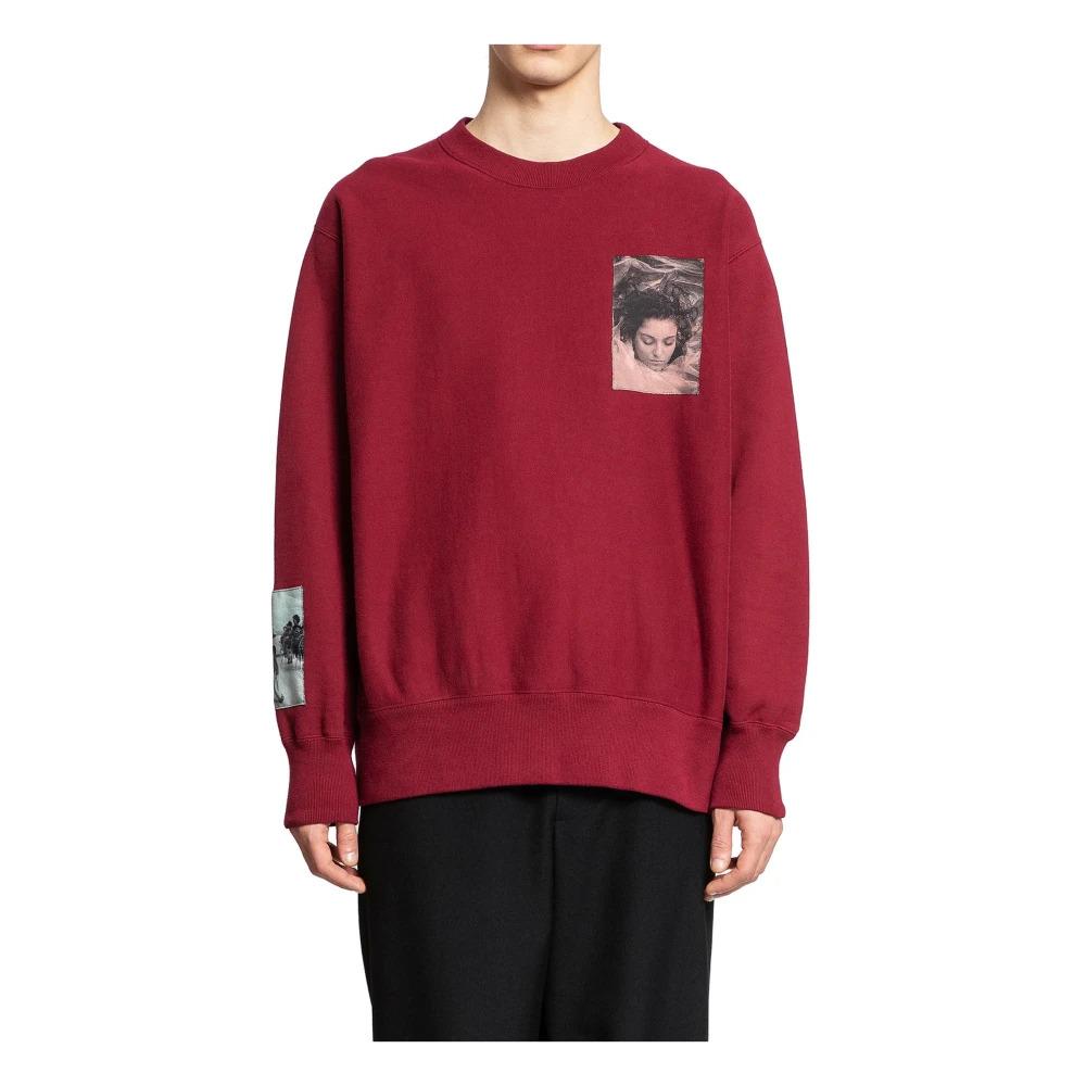 Dark Red Sweatshirt with Twin Peaks Patches