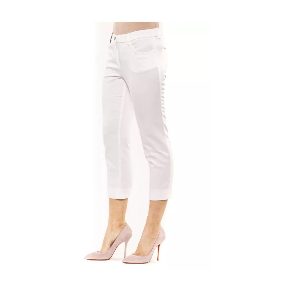 High Waist Cotton Ankle Pants