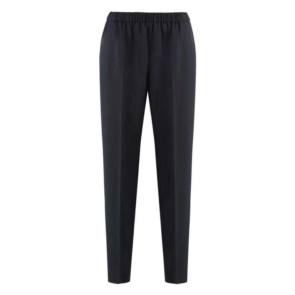 Wool Blend Trousers with Side Pockets