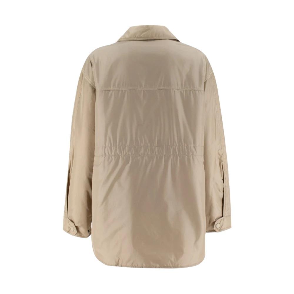 Nylon Padded Blouson Jacket with Large Pockets