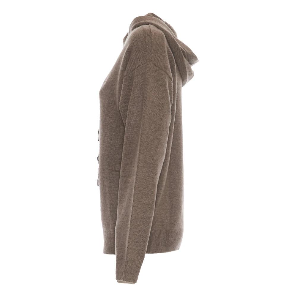 Hazelnut Knitted Hoodie Sweatshirt AW24