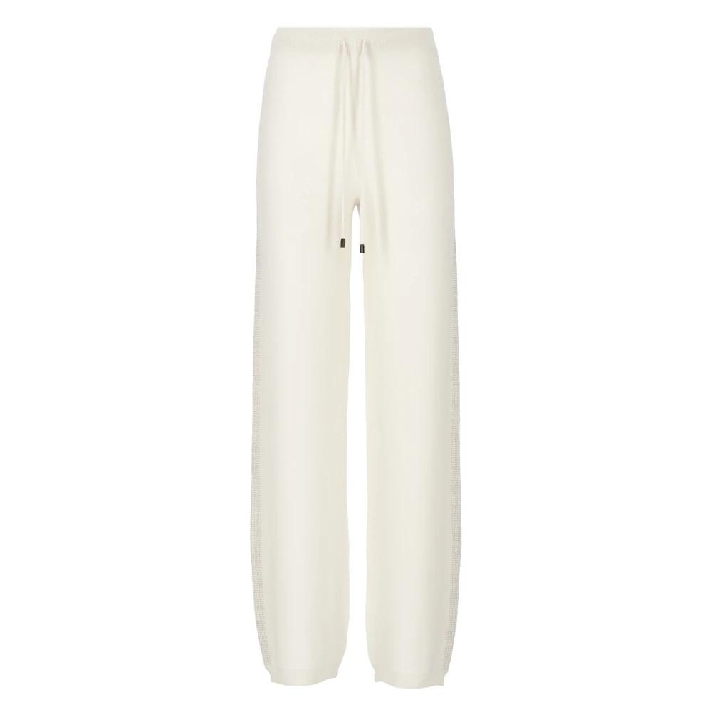 Ivory Wool and Silk Pants