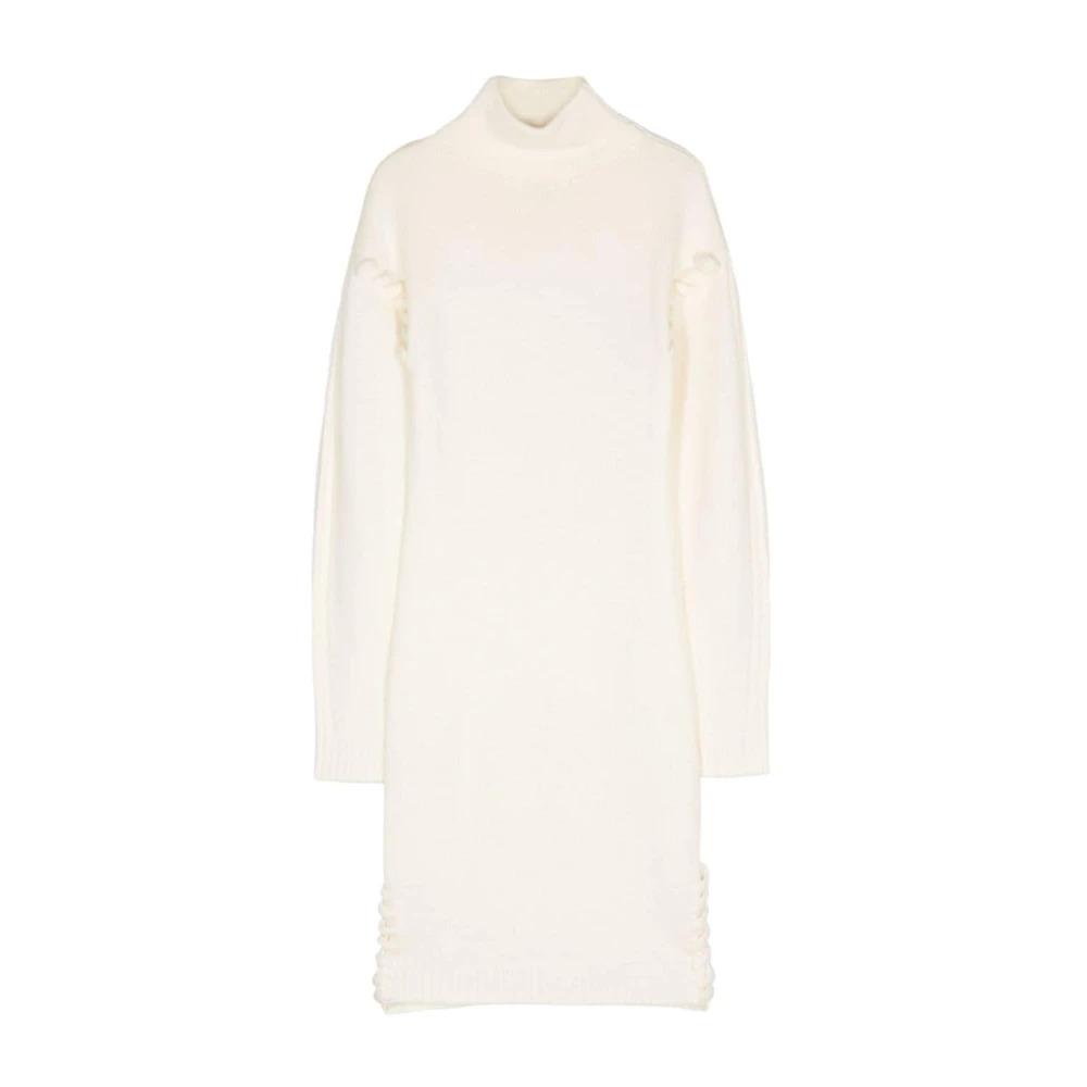 Wool Knit High Neck Dress