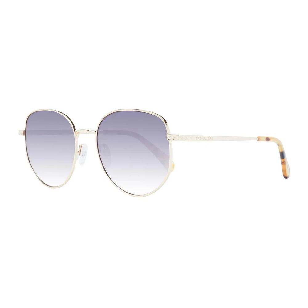 Gold Square Sunglasses Blue Gradient Lenses