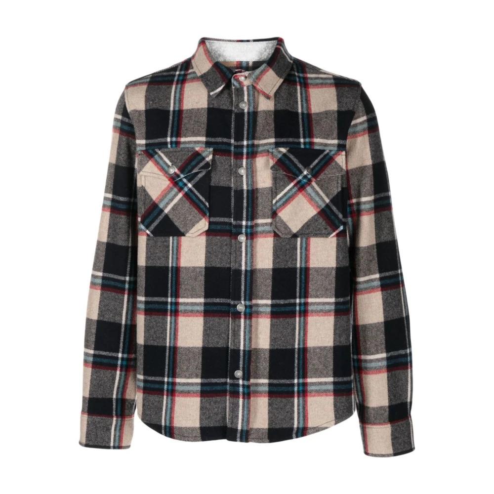 Plaid Press-Stud Shirt