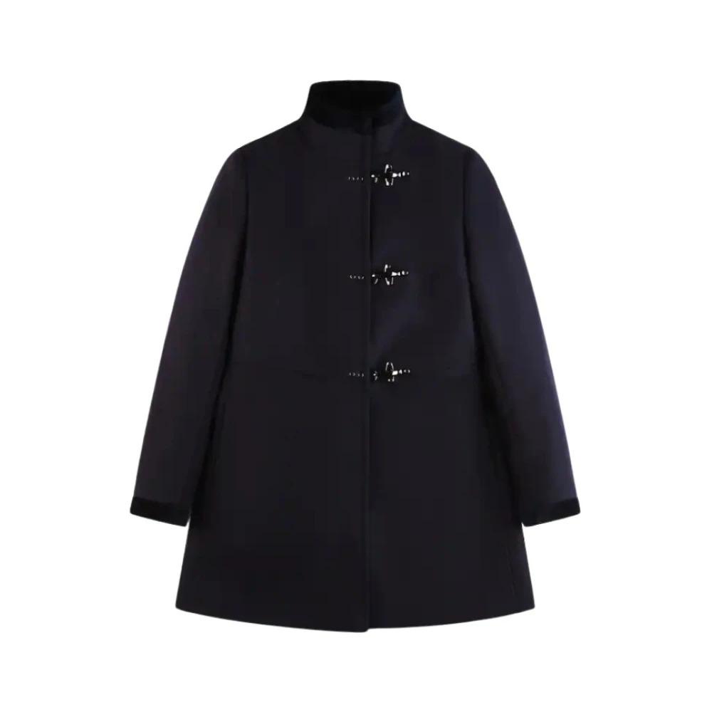 Blue Wool Blend Coat Elegant Design