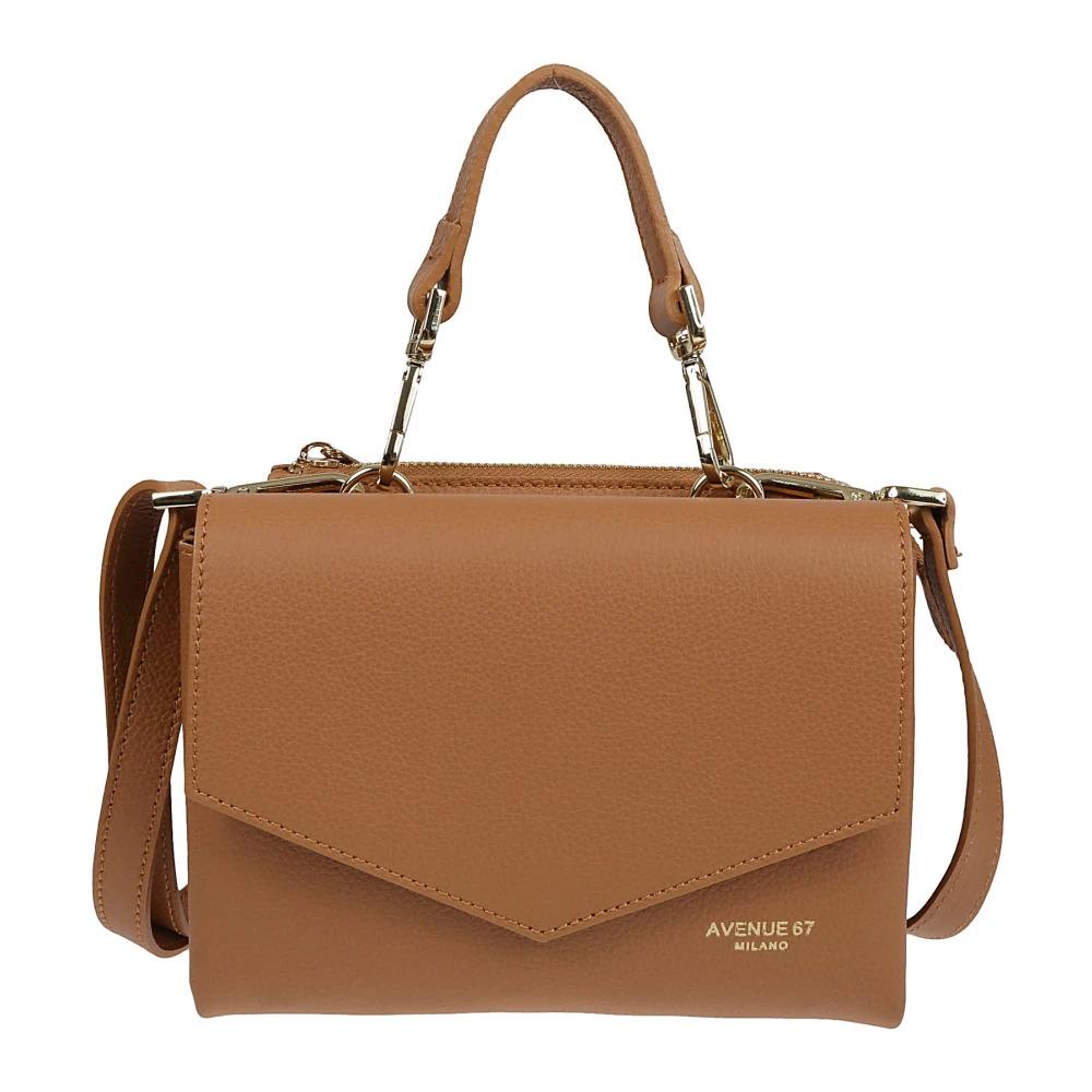 Camel Leather Bag Made in Italy