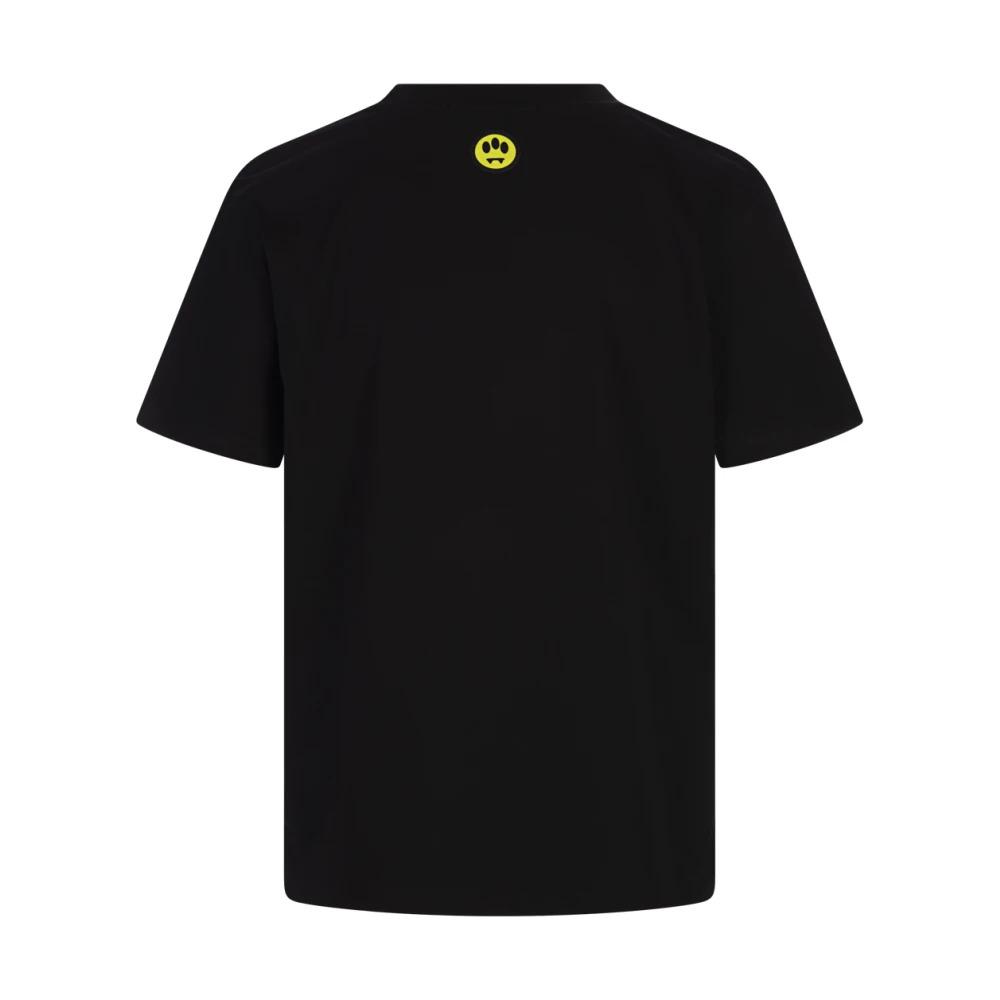 Black Cotton T-shirt with Iconic Smile