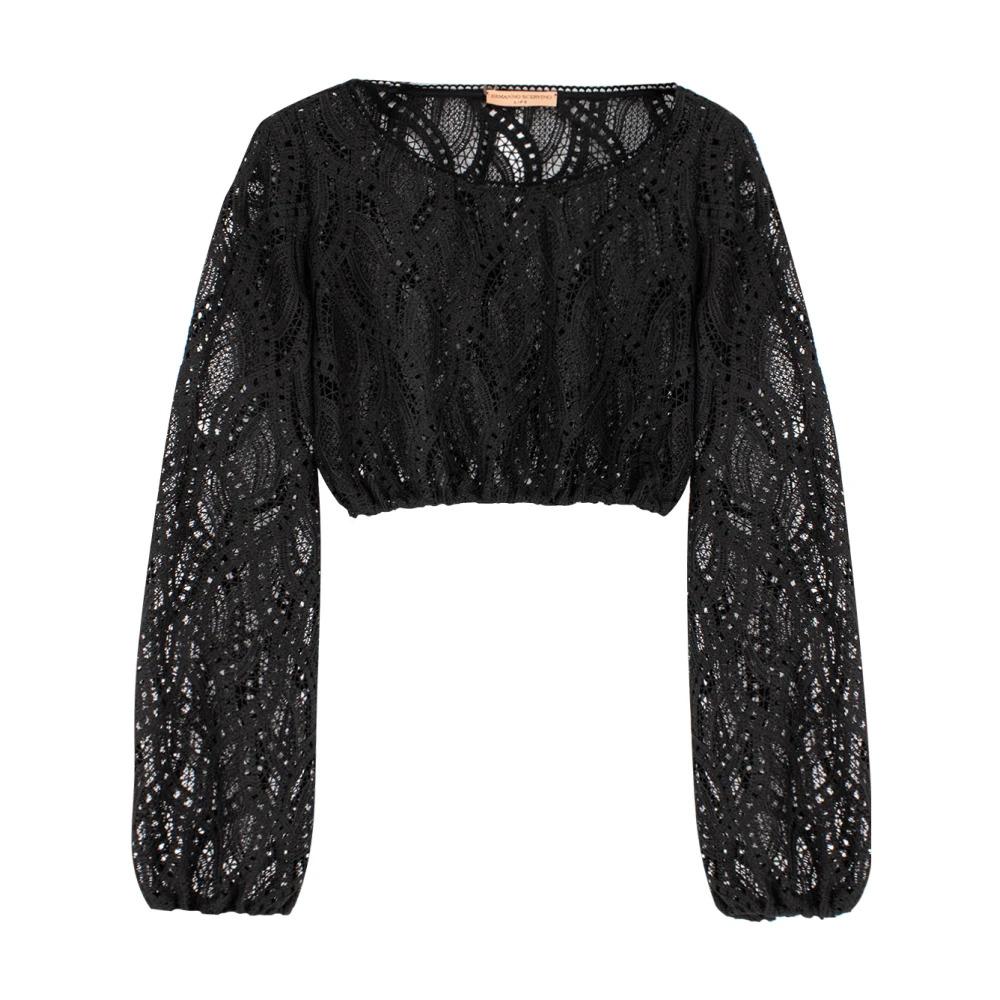 Lace Crew Neck Top