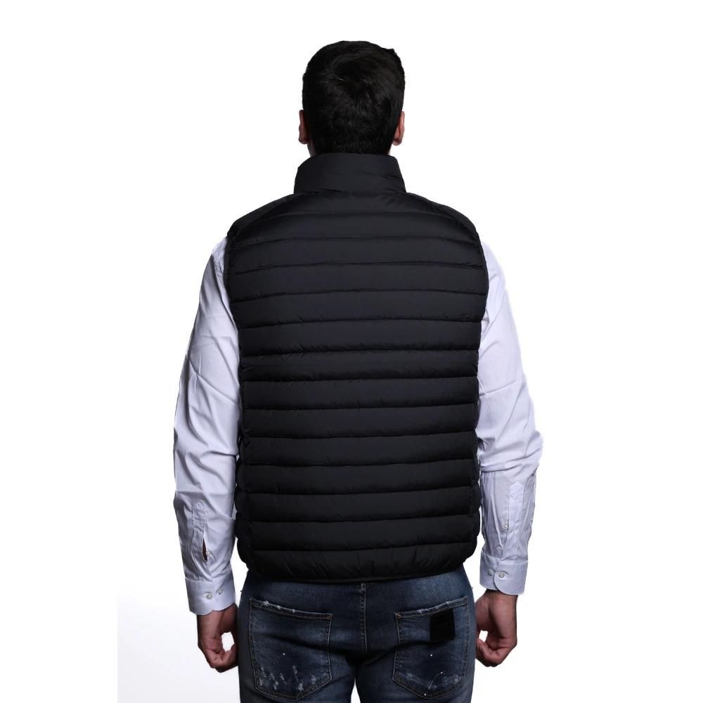 Quilted Sleeveless Jacket Black