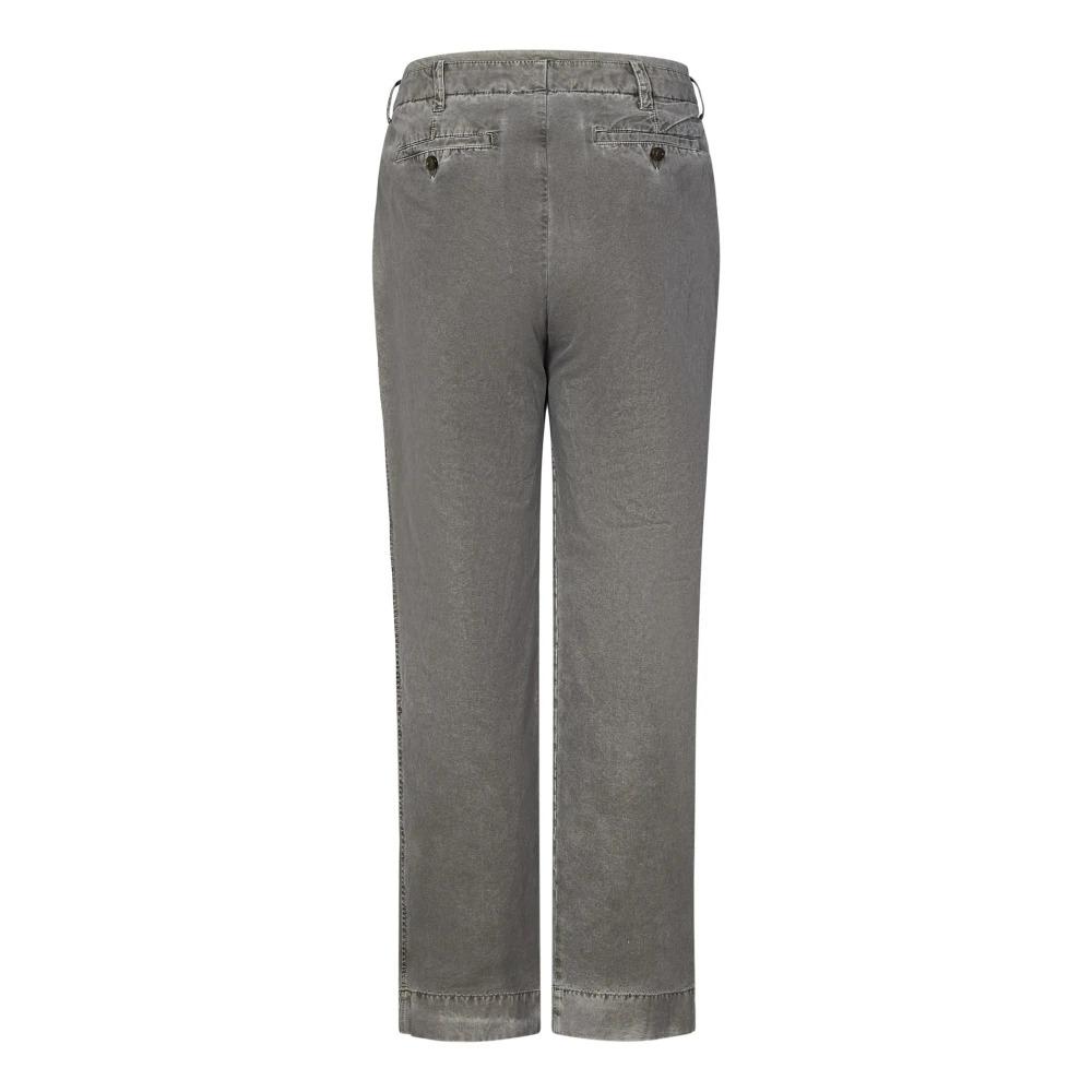 Grey Trousers with Straight Fit