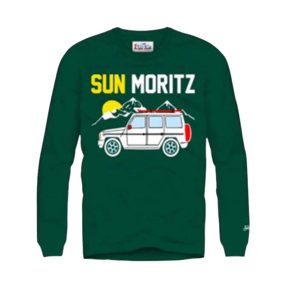 Green Long Sleeve Cotton T-shirt Sun Moritz