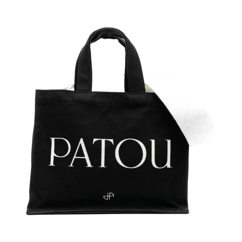 Logo-print Tote Bag in Black/White