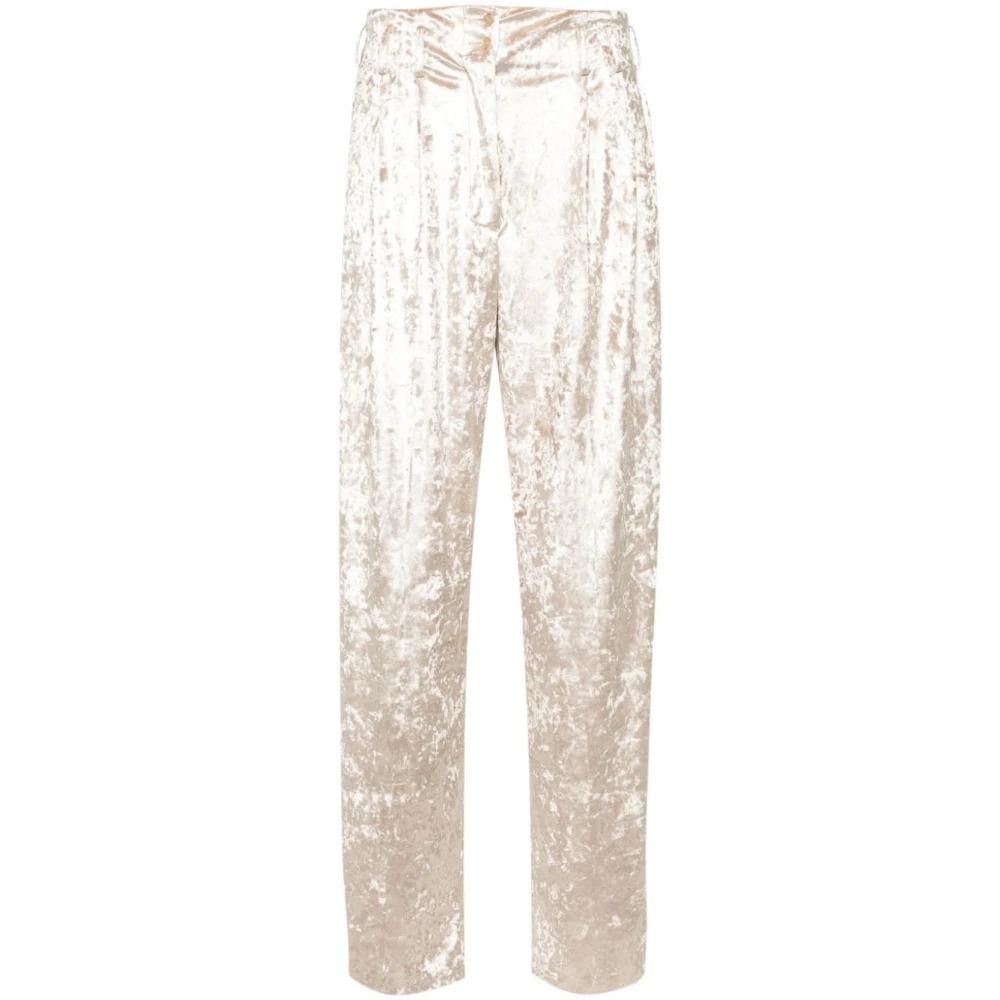 Crushed Velvet Wide Leg Trousers