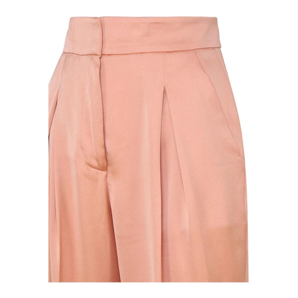 Fluid High Waist Trousers Nude