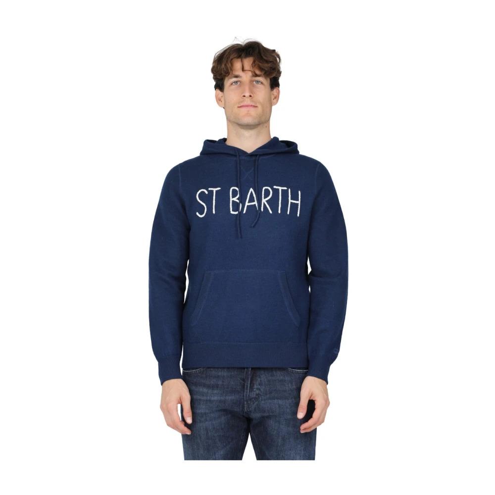 Knit Hooded Sweater with St. Barth Embroidery