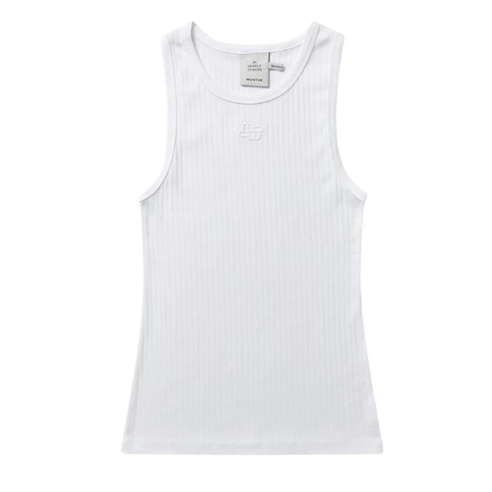 Cotton Tank Top with Emblem