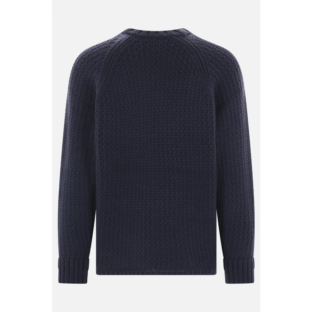 Blue Wool Knit Sweater